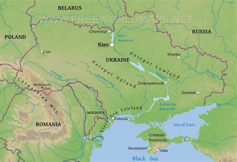 Ukraine Physical Map