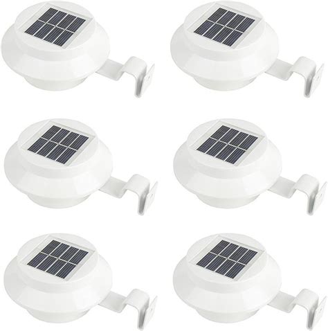 Buy iSunMoon 6 Pack Gutter Solar Lights Outdoor LED Gutter Lights Solar Powered for Fence Roof ...