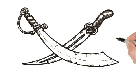 Cutlass Sword Drawing