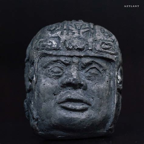 Olmec Head Black Sculpture - Etsy