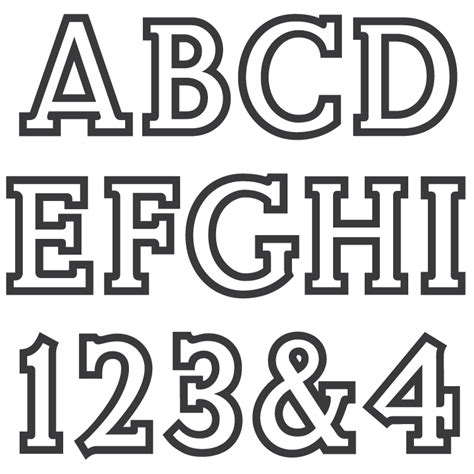 Alphabet Font Outline