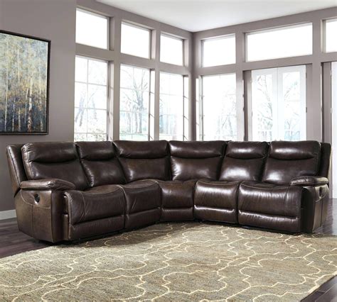 30 Collection of 6 Piece Leather Sectional Sofa