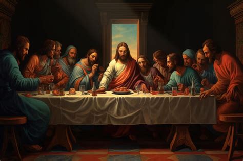 Premium Photo | The last supper painting by christian art