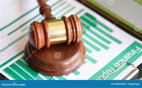 Financial Statements in Charts and Court Gavel Stock Photo - Image of gavel, crime: 248043508