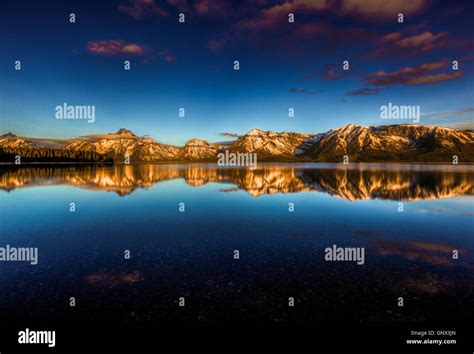 Sunrise at the Grand Teton Stock Photo - Alamy