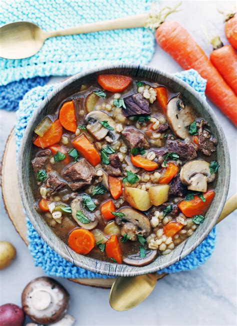 Instant Pot Beef Barley and Mushroom Soup - Yay! For Food