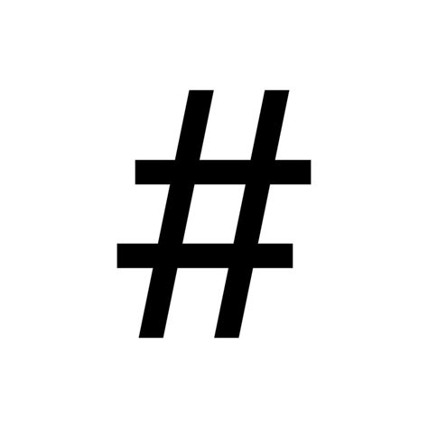 Hashtag Sign. Tagline Icon Symbol for Logo, Apps, Website, Art Illustration, Pictogram or Design ...