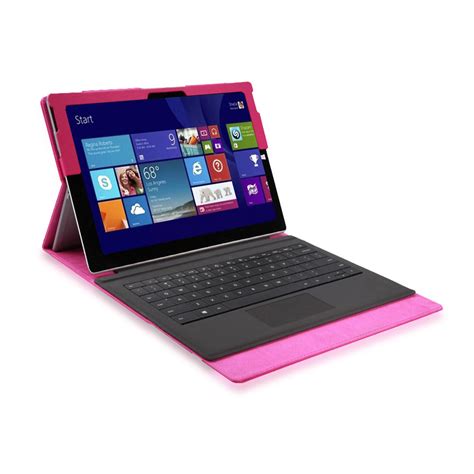 For Microsoft Surface Pro 3 Portfolio PU Leather Stand Case W/ Keyboard Station | eBay