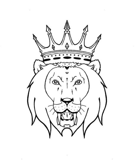 Lion With Crown Drawing at GetDrawings | Free download