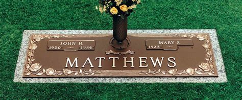 Bronze Memorials - Matthews Cemetery Products