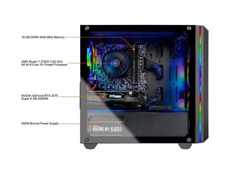 Refurbished: Skytech Chronos Mini Gaming Computer PC Desktop - Ryzen 7 3700X, RTX 2070 SUPER 8 ...