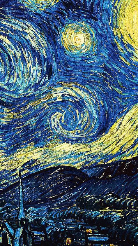 starry night, van gogh (1889) lockscreen | Van gogh wallpaper, Starry night art, Starry night ...