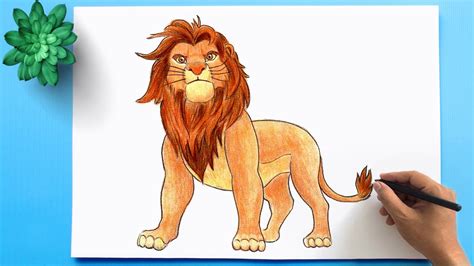 How To Draw A Cartoon Lion Face