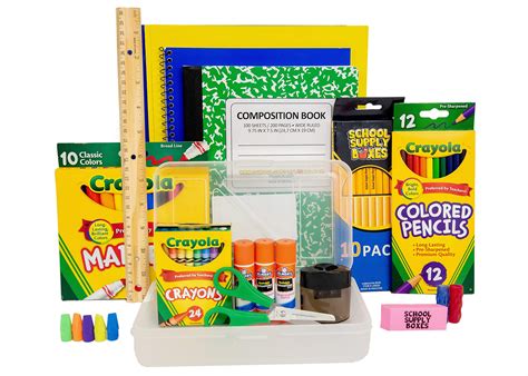 Buy Back to School Supply Box Grades K-5 - School Supply Kit Back to School Essentials - 32 ...