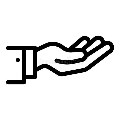 Give Hand Icon, Outline Style Stock Vector - Illustration of loan, homeless: 130415550