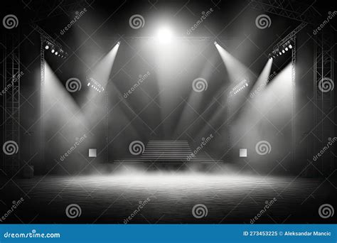 Empty concert stage stock illustration. Illustration of stage - 273453225