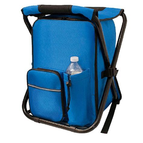 Insulated Backpack Cooler Chair Folding Outdoor Stool Camping