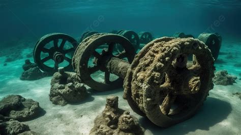 Ancient Wheel On The Bottom Of Ocean Background, Pictures Of Chariot Wheels In The Red Sea ...