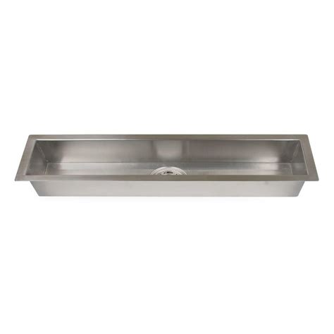 Executive Zero-Radius Stainless Steel Trough Sink | Trough sink, Signature hardware, Bar sink