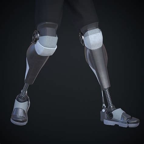 Sci-fi robotic leg 3D model rigged | CGTrader