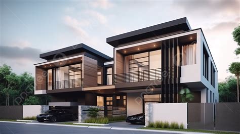 Exterior Design Of A Modern House In The City 3d Rendering Background, Residential, House ...