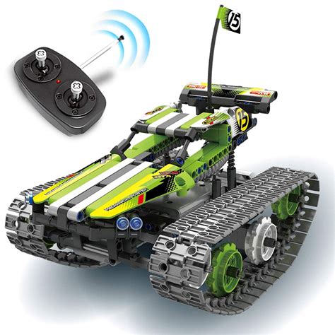 Remote Control Building Sets for Boys 8-12 Years Old, RC Engineering Kit Builds Tracked Car ...