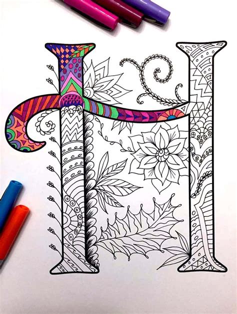 Letter Design Coloring Pages