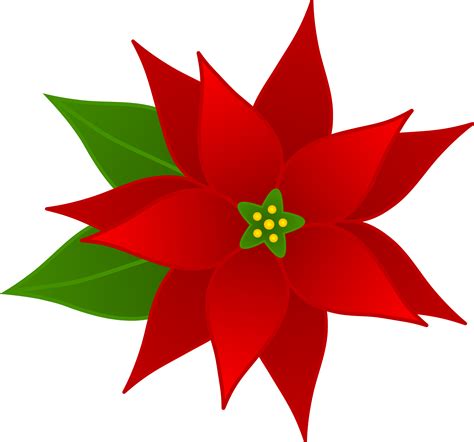 Christmas Flower Clip Art - Cliparts.co