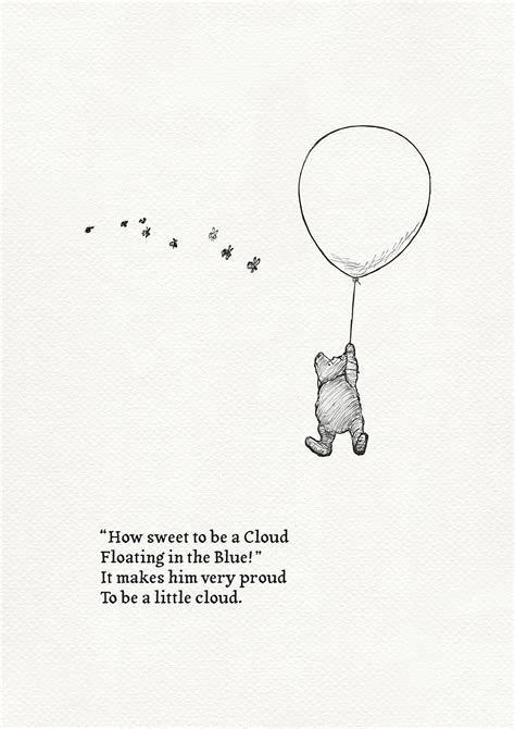 How Sweet to Be a Cloud Winnie the Pooh Quotes Classic - Etsy