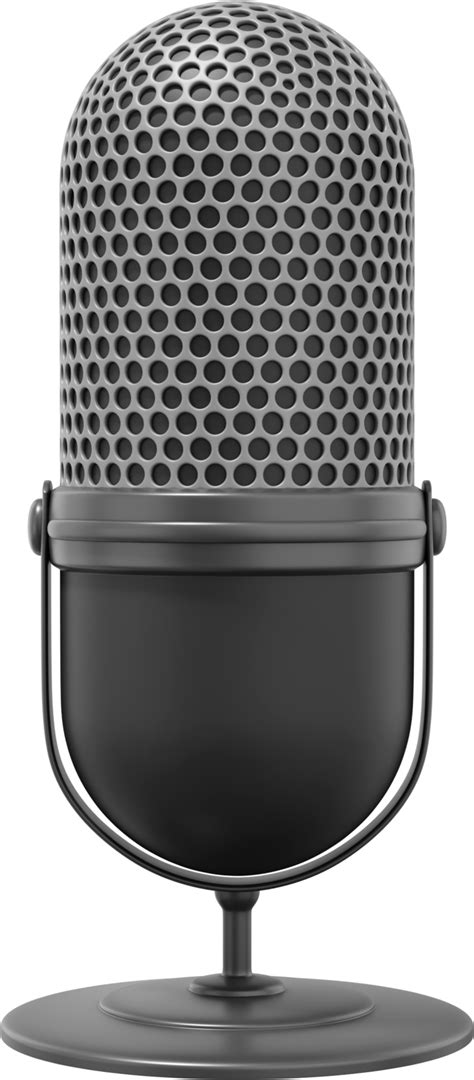 Modern Microphone. Realistic PNG isolated icon on transparent background. 3D rendering. 12414795 PNG