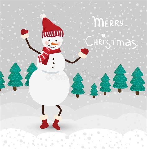 Christmas Music Card with Dance Snowman Stock Vector - Illustration of cute, greeting: 35122824