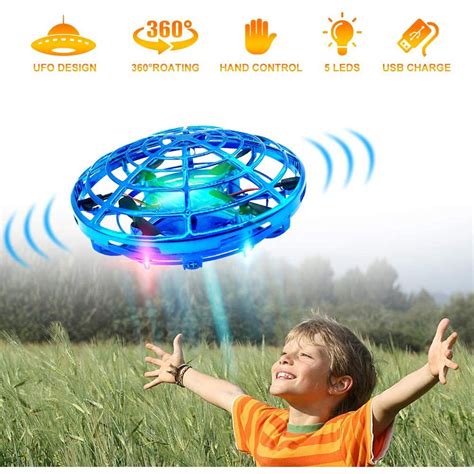 Drones for Kids Hand Controlled - UFO Flying Ball Mini Drone Quad Induction Sensors Hover Star ...