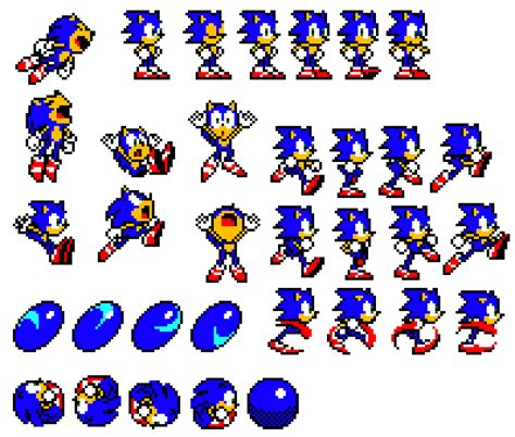 Pixilart - sonic simple sprite sheet by Tuxedoedabyss03