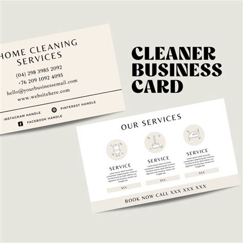 Cleaning Service Business Cards - Etsy