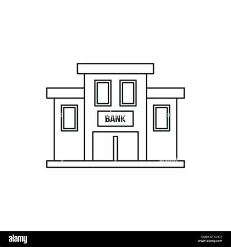 Bank building icon, outline style Stock Vector Image & Art - Alamy