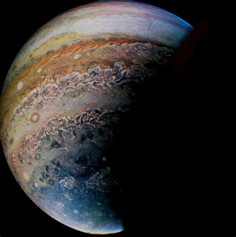 Jupiter’s Colored Bands Extend Thousands of Miles into the Planet