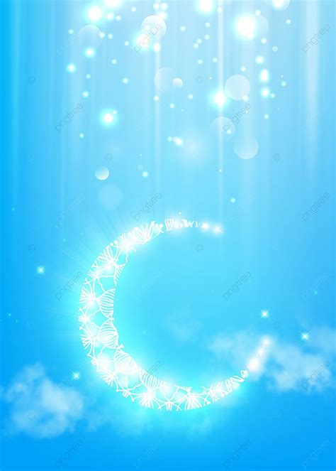 Moon Blue Light Effect Background, Light Effect, Ramadan, Moon Background Image for Free Download