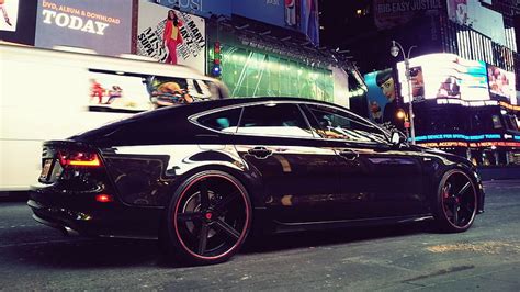 HD wallpaper: Audi A7, the city, black, lights, machine, metalik | Wallpaper Flare