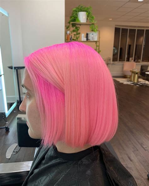 Vibrant Neon Pink Hair