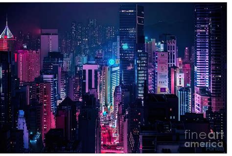 Neon City Aesthetic Painting by Owen Kennedy - Fine Art America