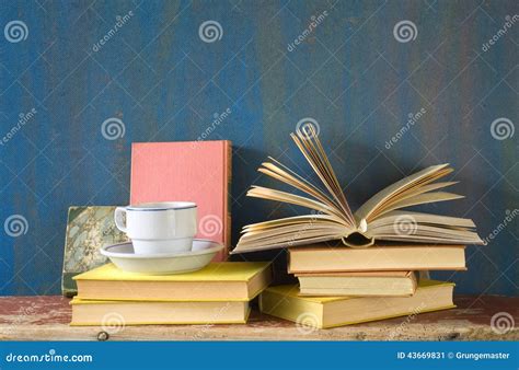 Vintage books stock image. Image of coffee, information - 43669831