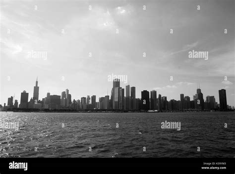 Chicago Skyline from lake Michigan Stock Photo - Alamy