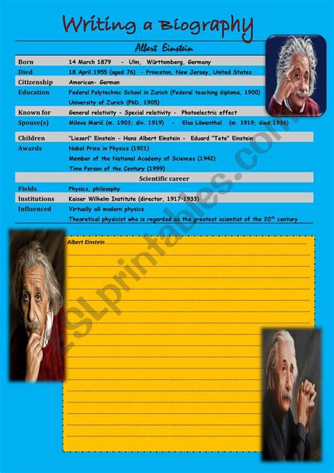 Albert Einstein Facts Biography And Worksheets For Kids | Images and Photos finder