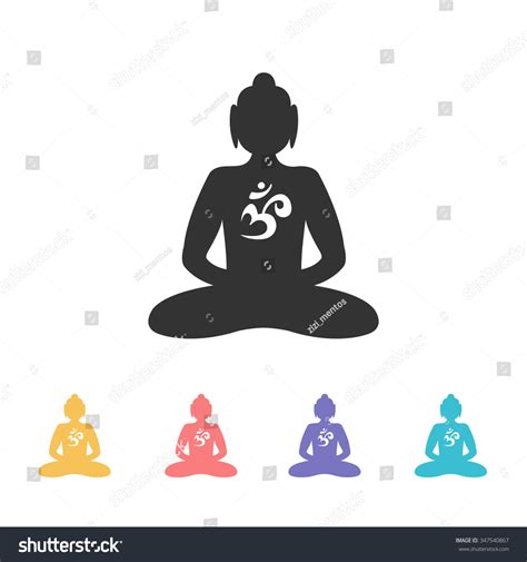 Buddha Om Symbol Vector Illustration Stock Vector (Royalty Free) 347540867 | Shutterstock