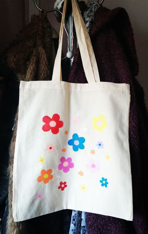 Hand painted funky tote bags | Handpainted tote bags, Painted tote, Diy tote bag