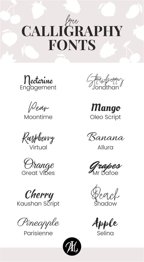 Free Calligraphy Fonts For Your Website | Free calligraphy fonts, Free script fonts, Calligraphy ...