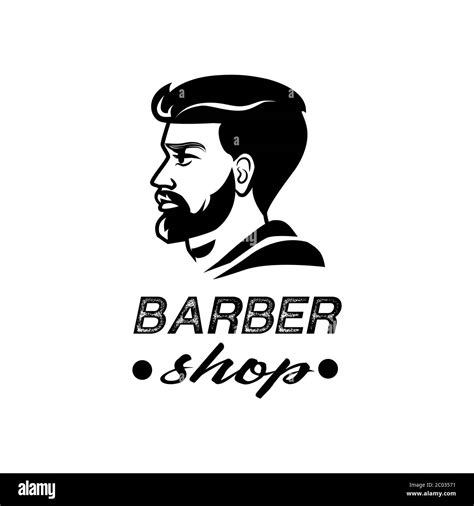 Barber Shop Logo. Black and white isolated vector Stock Vector Image & Art - Alamy