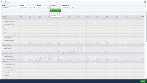 Create a Budget in QuickBooks Online - Instructions