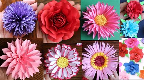 10 Simple and Beautiful Paper Flowers – Paper Craft – DIY Flowers – Home Decor – starkidslearn.com