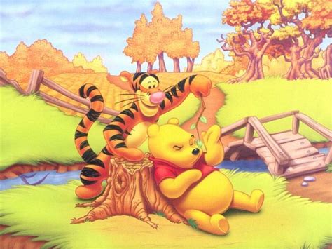 Winnie the Pooh Winnie the Pooh and Tigger Wallpaper